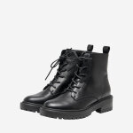 Bottes femme bout en amande noir elsie