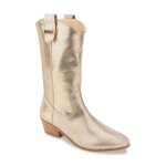 Bottes femme or irise ladyja en cuir