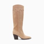 Bottes santiags beige  talon beige