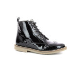 Bottillon enfant tyrol noir en cuir