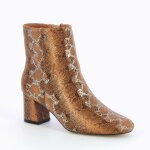 Bottines femme - camel à imprimé serpent Bottines femme - camel à imprimé serpent