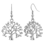 Boucles d'oreilles arbre de vie par so charm ; orne de cristaux swarovski ; bs2037 - argent - bo