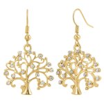 Boucles d'oreilles arbre de vie par so charm ; orne de cristaux swarovski ; bs2037 - dore - bo