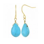 Boucles d'oreilles b2499 - turquoise - angle m