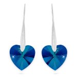 Boucles d'oreilles c?ur par so charm ; orne de cristaux swarovski ; bs009 - se003 - saph