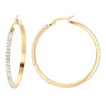 Boucles d'oreilles croles par so charm ; orne de cristaux swarovski ; bs2103 - dore