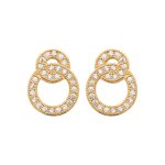 Boucles oreilles puces double ronds plaqu� or maison de la bijouterie y5zv4z0