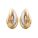Boucles oreilles plaqu or fantaisie oxyde zirconium maison de la bijouterie y506uzz