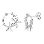 Boucles d'oreilles fleurs par so charm ; orne de cristaux swarovski ; bs2296 - argent