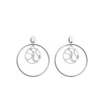 Boucles d'oreilles les georgettes argent agate reptile 16 / 32 mm Boucles d'oreilles les georgettes argent agate reptile 16 / 32 mm