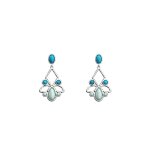 Boucles d'oreilles les georgettes argent agate p - rosace 16 mm Boucles d'oreilles les georgettes argent agate p - rosace 16 mm
