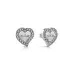 Boucles d'oreilles guess heart warming ube78054 - boucles d'oreilles acier forme c�ur cristaux swarovski ...
