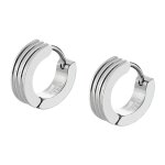 Boucles d'oreilles homme lotus style bijoux men's earrings - ls2154 - 4 - 1 acier