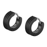 Boucles d'oreilles homme lotus style bijoux men's earrings - ls2154 - 4 - 2 acier