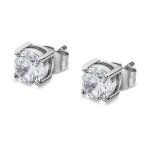 Boucles d'oreilles homme lotus style bijoux men's earrings - ls2167 - 4 - 1 acier argent