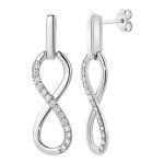 Boucles d'oreilles infini par so charm ; orne de cristaux swarovski ; bs2111 - argent