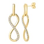 Boucles d'oreilles infini par so charm ; orne de cristaux swarovski ; bs2111 - dore