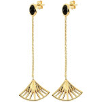 Boucles d'oreilles kosma paris - collection arielle dor & onyx noir