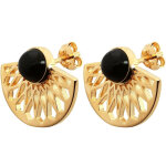 Boucles d'oreilles kosma paris - collection mia dor� & onyx noir