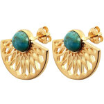 Boucles d'oreilles kosma paris - collection mia dor� & turquoise