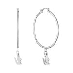 Boucles oreilles lacoste crocodile - 2040375 acier argent