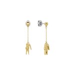 Boucles oreilles lacoste crocodile - 2040472 acier dor
