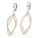 Boucles d'oreilles lotus silver argent rose femme