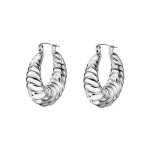 Boucles d'oreilles lotus style bijoux urban woman - ls2345 - 4 - 1 acier