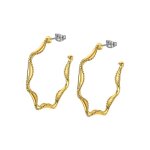 Boucles d'oreilles lotus style bijoux urban woman - ls2352 - 4 - 2 acier