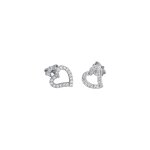 Boucles d'oreilles lotus style lp1519 - 4 - 1 - boucles d'oreilles coeur argent strass chic lotus silver ...