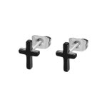 Boucles d'oreilles lotus style noir homme Boucles d'oreilles lotus style noir homme
