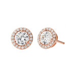 Boucles d'oreilles michael kors mkc1035an791 - dor rose pierres serties michael kors