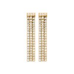 Boucle d'oreilles pendantes femme plaqué or blanc serti griffe - y5565z0 Boucle d'oreilles pendantes femme plaqué or blanc serti griffe - y5565z0