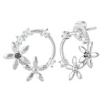Boucles oreilles so charm - bd2296 - argent - diamant - boucles d'oreilles argent�es