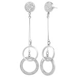 Boucles d'oreilles par so charm ; orne de cristaux swarovski ; bs2747 - argent