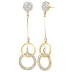 Boucles d'oreilles par so charm ; orne de cristaux swarovski ; bs2747 - dore
