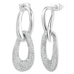 Boucles d'oreilles par so charm ; orne de cristaux swarovski ; bs2889 - argent