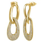 Boucles d'oreilles par so charm ; orne de cristaux swarovski ; bs2889 - dore