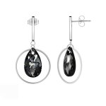 Boucles d'oreilles par so charm ; orne de cristaux swarovski ; bs4414 - se034 - sini