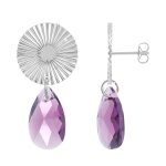 Boucles d'oreilles par so charm ; orne de cristaux swarovski ; bs4415 - se042 - argent - amet