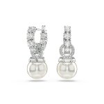 Boucles oreilles swarovski matrix pearl - 5691716 mtal rhodi argent