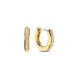 Boucles d'oreilles ti sento - 7811zy argent dor anneaux et pavage