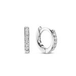 Boucles d'oreilles ti sento - 7954zi argent rhodi anneaux et pavage