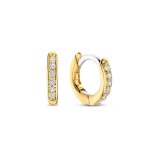 Boucles d'oreilles ti sento - 7954zy argent dor anneaux et pavage