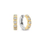 Boucles d'oreilles ti sento - 7965zy argent doré et oxydes de zirconium sertis clos carré Boucles d'oreilles ti sento - 7965zy argent doré et oxydes de zirconium sertis clos carré