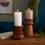 Bougeoirs imitation bois