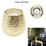 Bougie parfumee martelée dorée h9cm m12voir Bougie parfumee martelée dorée h9cm m12voir