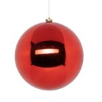 Boule de nol colorama de nol rouge en plastique recycl