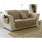 Boutis ou jet de canap universel piquage carreaux - taupe