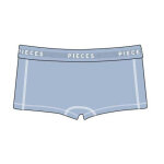 Boxer femme en coton logo bleu uni gail